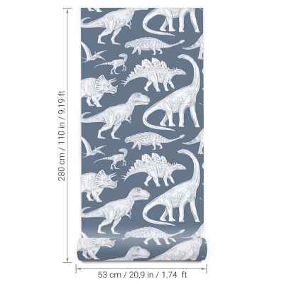 Papel de Parede Dinossauros AZUL