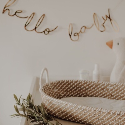 Cesto de Moisés Fraldário em Algas Marinhas Naturais