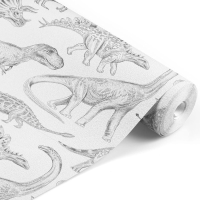 Papel de Parede Dinossauros BRANCO