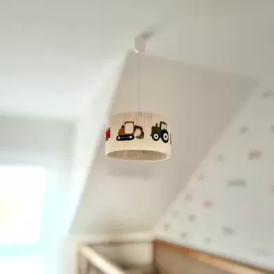 Candeeiro de Teto Trator, Escavadora e Bombeiros