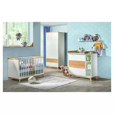 Berço Nordik 120 × 60 com Grades Extensíveis e Função Sofá