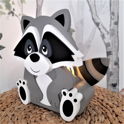 Candeeiro Guaxinim de Madeira Controlado por SMARTPHONE