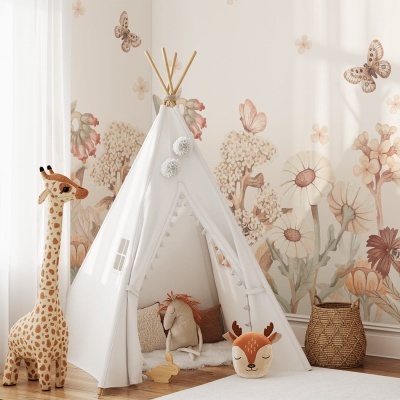 Papel de Parede BOHO Flores Pequenas