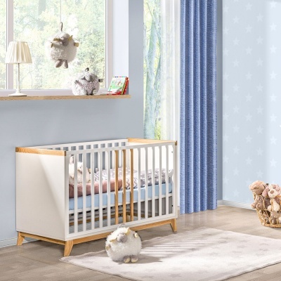 Berço Nordik 120 × 60 com Grades Extensíveis e Função Sofá