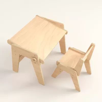 Conjunto Evolutivo – Mesa e Cadeira Infantil Natura