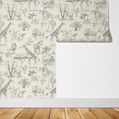 Papel de Parede Safari CREME