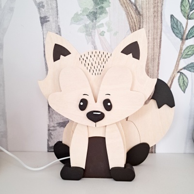 Candeeiro Raposa de Madeira Controlado por SMARTPHONE