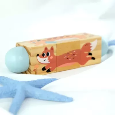 Caixa de Brinquedos Educativos Montessori 18–24 Meses em Madeira