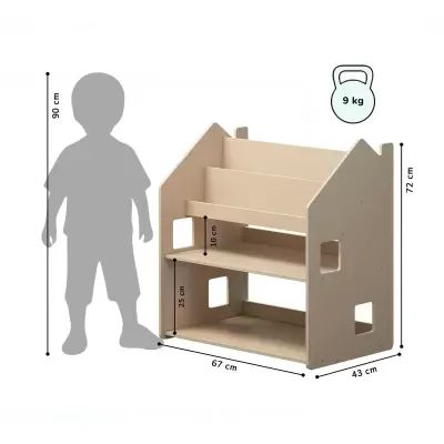 Estante Montessori Multiuso 2 em 1