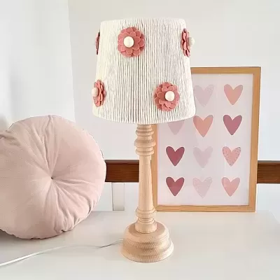 Candeeiro de Mesa MARGARIDAS Rosa