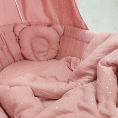 Cesta Moisés de Vime Branco EMMA com Roupa de Cama