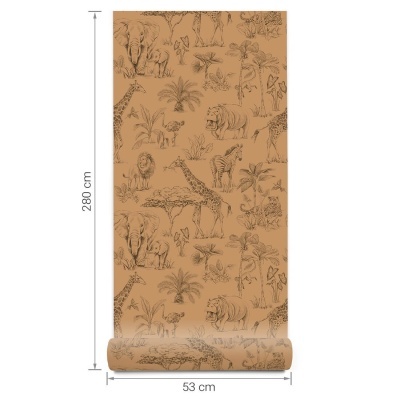 Papel de Parede Safari CASTANHO