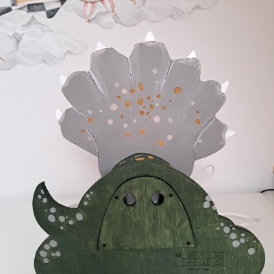 Candeeiro Dinossauro de Madeira Controlado por SMARTPHONE