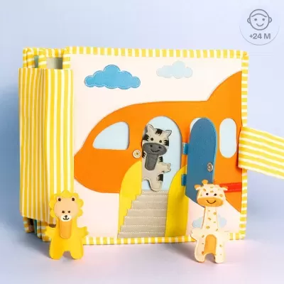 Viagem dos Animais – Livro Sensorial Educativo para Crianças