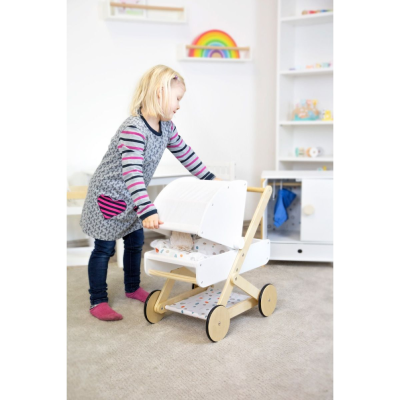 Carrinho de Bonecas BOTÃOZINHO 2 em 1 – Design Escandinavo