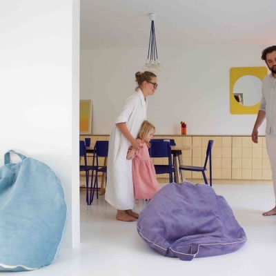 Pufe de Veludo Cotelê BINI COZY | L