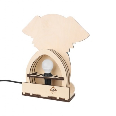 Candeeiro Cão de Madeira Controlado por SMARTPHONE