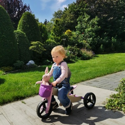 Bicicleta e Triciclo 4 em 1 ROSA