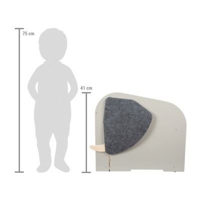 Caixa de Brinquedos ELEFANTE com Assento e Rodas