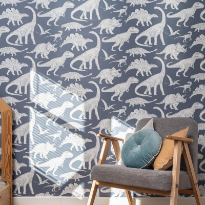 Papel de Parede Dinossauros AZUL