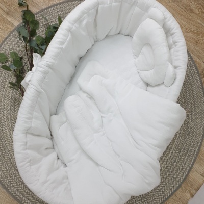 Cesta Moisés de Vime AMELIA com roupa de cama