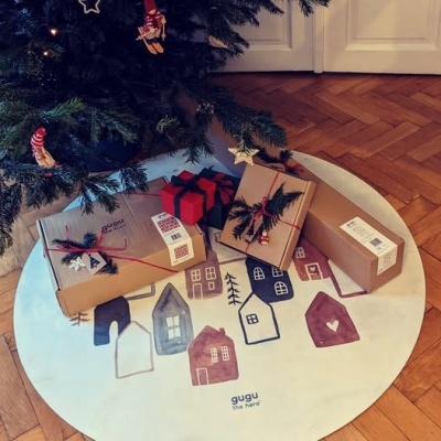 Tapete Redondo Ecológico CIDADE ESCANDINAVA