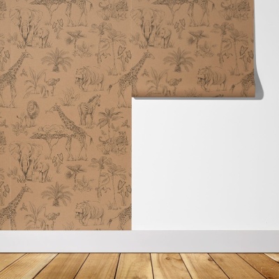 Papel de Parede Safari CASTANHO
