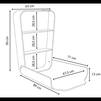 Trocador de Fraldas NOGA para Parede