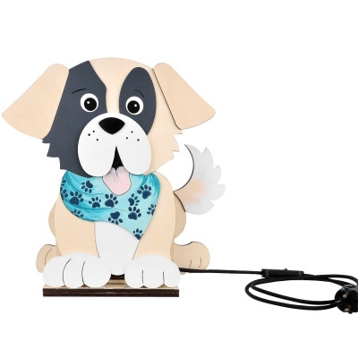 Candeeiro Cão de Madeira Controlado por SMARTPHONE
