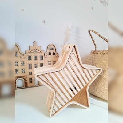 Luminária Estrela de Madeira Controlado por SMARTPHONE