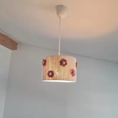 Conjunto de Candeeiros Margaridas Rosa