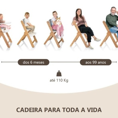 Cadeira Alta de Madeira Clipp & Clapp – Evolução para Todas as Idades Cadeira Alta de Madeira Clipp & Clapp – Evolução para Todas as Idades