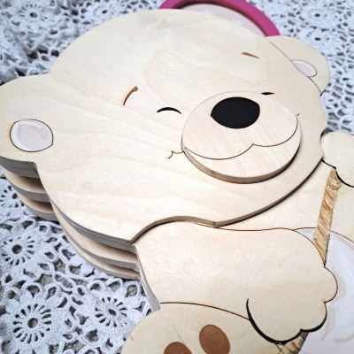 Candeeiro Ursinho de Madeira Controlado por SMARTPHONE