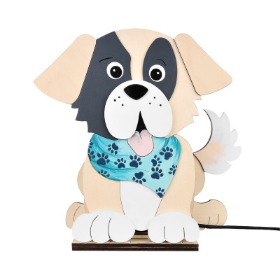 Candeeiro Cão de Madeira Controlado por SMARTPHONE