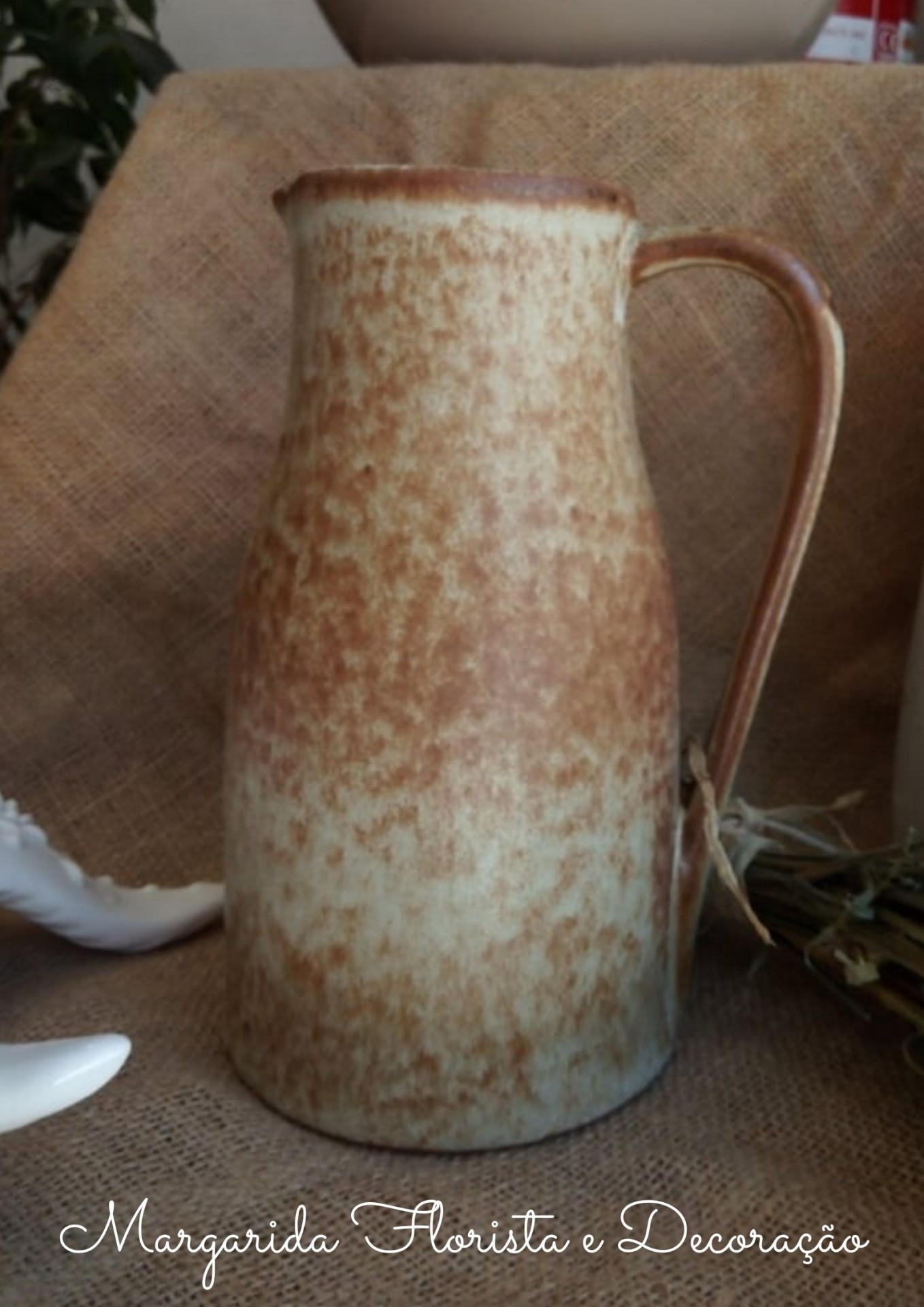 Jarro&#x20;Castanho&#x20;Vintage