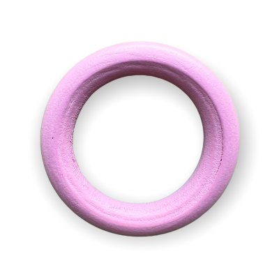 ARGOLA MADEIRA ROSA 5CM