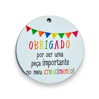 MEDALHA MDF "OBRIGADO POR SER UMA PEÇA..."