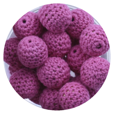 CONTA MADEIRA & CROCHÉ ROSA ESCURO