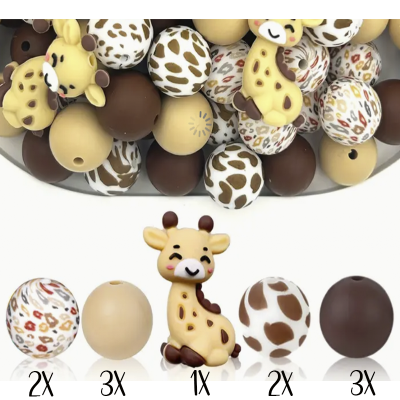 CONJUNTO SILICONE GIRAFA