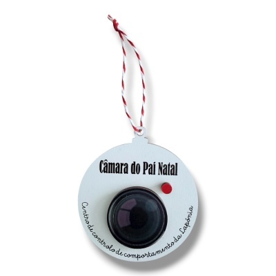 BOLA DE NATAL MDF CÂMARA PAI NATAL