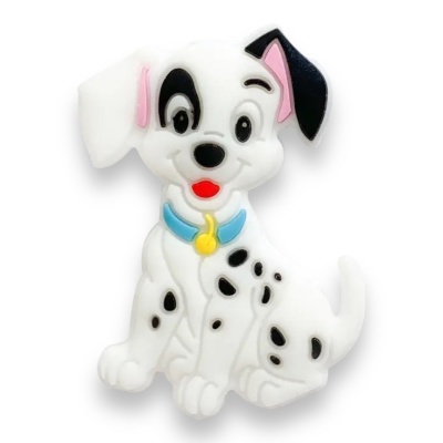 CONTA DE SILICONE DÁLMATA AZUL