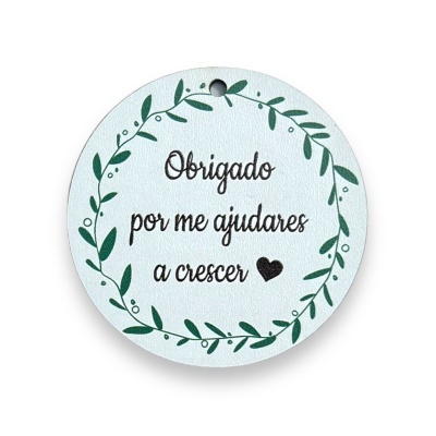 MEDALHA MDF "OBRIGADO POR ME AJUDARES..."