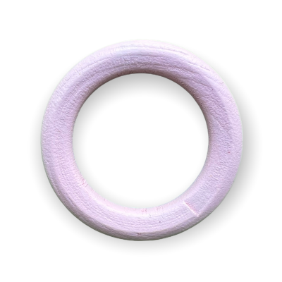 ARGOLA MADEIRA ROSA 5CM