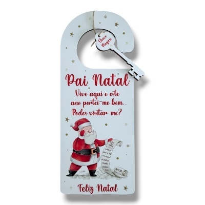 PLACA DE PORTA DE NATAL MDF