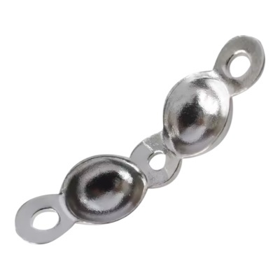 FECHO TAPA NÓ EM AÇO INOX PRATEADO