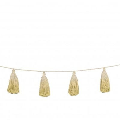 Guirlanda Pom Pom efeito Tie-Dye amarelo