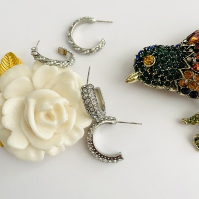 Argolas  prateadas #130*