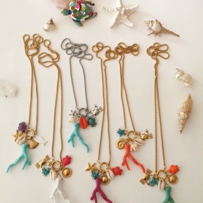 Colares praia, com *corais*,  tartarugas,...