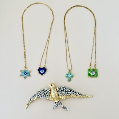 Colares Escapulário com missangas japonesas #60