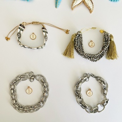 Pulseiras prateadas #123